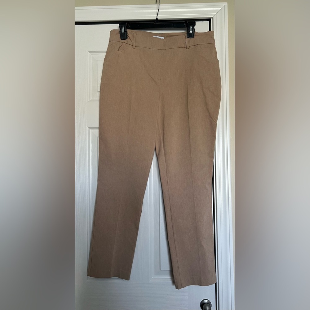 Carolina Belle women’s tan stretch pull on pants - size 12. Never worn.